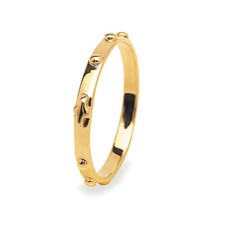 Anello Rosario Argento 925 dorato Uomo Donna unisex rosario preghiera