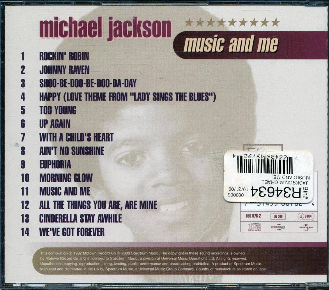 CD Michael Jackson - Music And Me | eBay