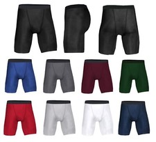 MEN'S PRO COMPRESSION SHORTS, MOISTURE WICKING, PLUSH EXPOSED WAISTBAND, S-3XL