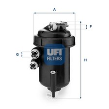 UFI Kraftstofffilter für Fiat Ducato Pritsche/Fahrgestell Citroën Jumper Bus