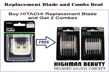 Hitachi CL8800K Hair Clipper-Trimmer Replacement Blade Plus Two combs deal JAPAN