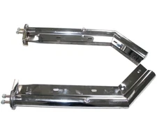 27" Pair Angled Spring Loaded Mud Flap Hanger for Semi Truck 1-1/8" Bolt Spacing