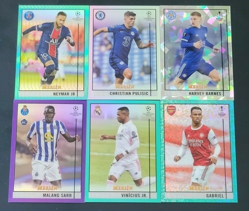 2020-21 Topps Merlin Chrome REFRACTORS / AQUA PRISMS / SERIAL #'d You Pick