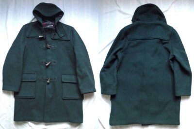 Vintage 80s Brooks Brothers Wool Hooded Duffle Coat 44 Made in