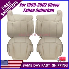 For 2000-2002 Chevy Tahoe Z71 LT Driver & Passenger Leather Seat Cover Tan 922