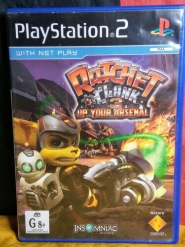 Mint Disc Playstation 2 Ps2 Platinum Ratchet and Clank 3 up your Arsenal -  In