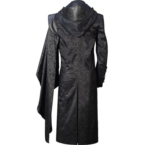 Medieval Retro Gothic Black Coat Uniform Halloween Cosplay Costume - Picture 3 of 6