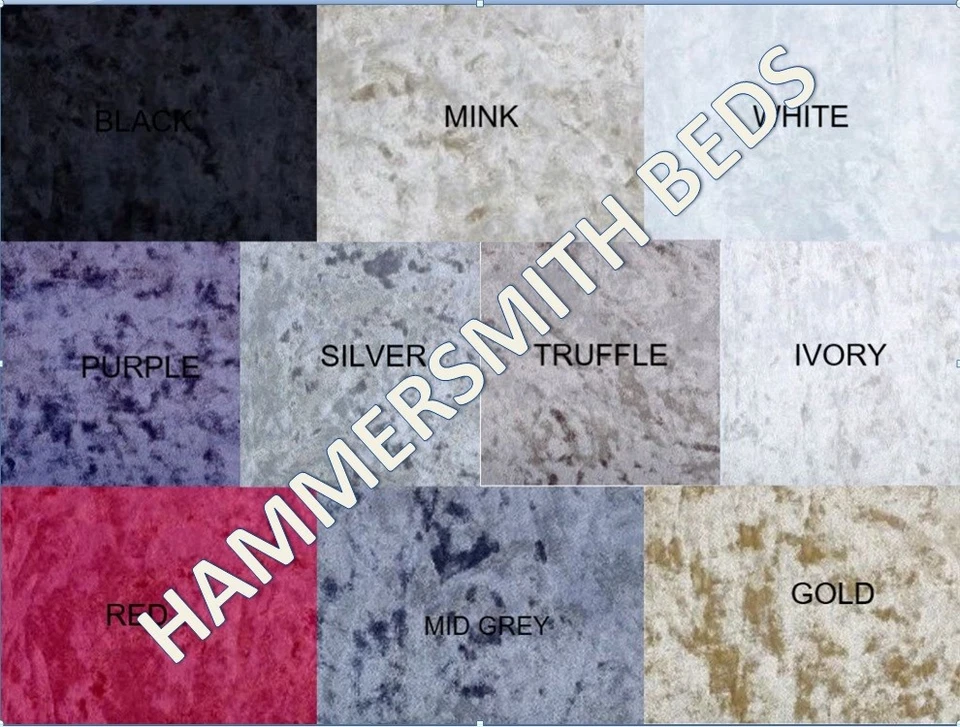 new year Stylish Sleigh Chesterfield Upholstered Designer Crushed Velvet Bed  - Image 3 of 4