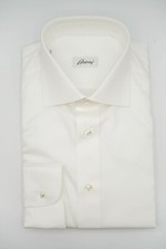 NEW BRIONI Dress White SHIRT 100 Cotton Size 17 Us 43 Eu  SE117 