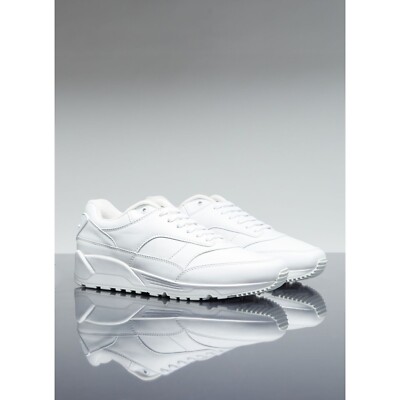 Saint Laurent Bump Leather Sneakers in Blanc Optique 39.5 New With Box Womens Sh