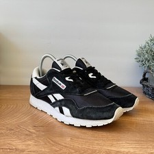 REEBOK CLASSIC NYLON GRADE SCHOOL BLACK/WHITE BIG KIDS J21506 Junior Size: 6