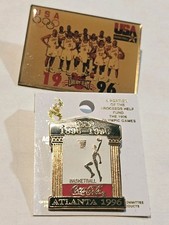Atlanta 1996 Coca-Cola 1896-1996 Basketball Dream Team Olympic Pin USA Lot Of 2