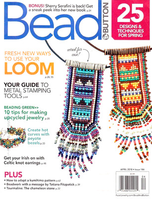 Bead & Button Magazine July 2018 #144 New Ways Loom Metal Stamping Celtic Knot