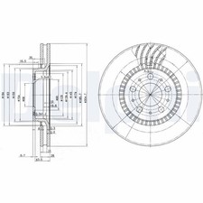 Bremsscheiben Vorne Ø305Mm Belüftet für Volvo S70 V70 I II S80 S60 Xc70 99-10