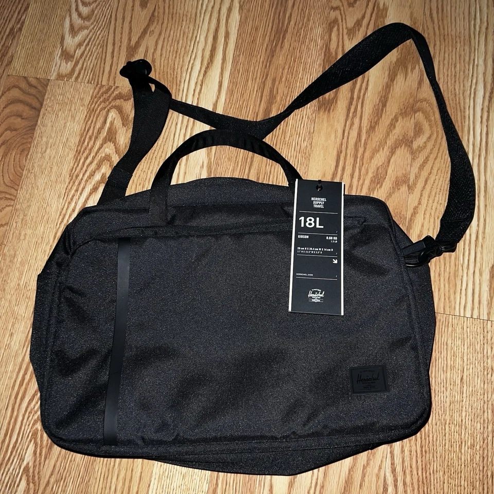 Bolso para computadora portátil de viaje Herschel Gibson Messenger | Tech - 18L negro Foto 4 de 4