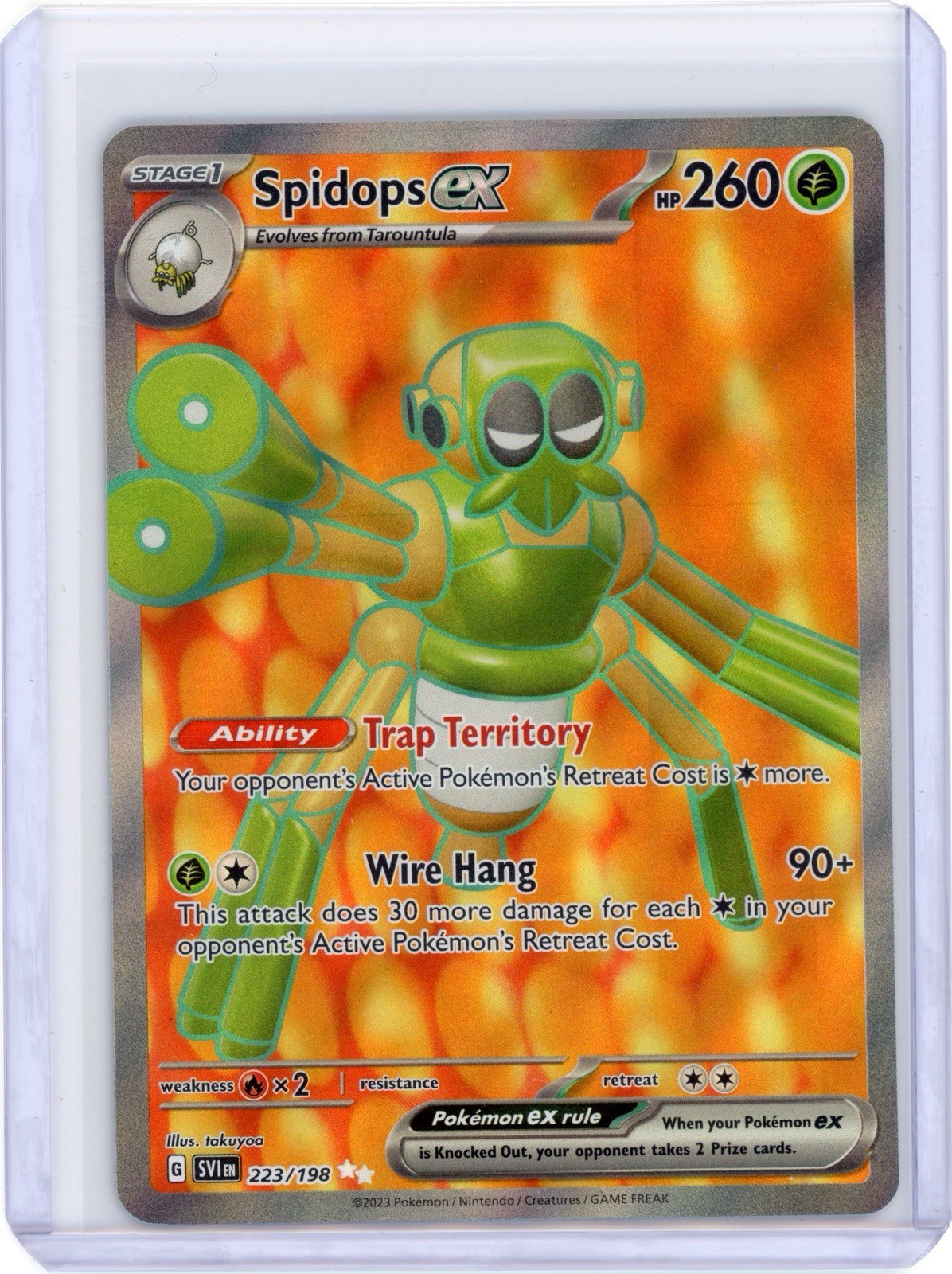 Spidops ex 223/198 NM Full Art Ultra Rare – 2023 Pokémon TCG Scarlet & Violet