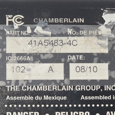 Sears Chamberlain 14gp626b Garage Door Receiver Board 41a5483-4c