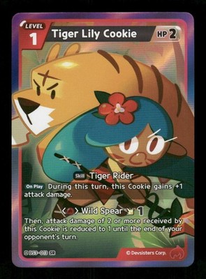 Tiger Lily Cookie HOLO BS3-013 SR Cookie Run Kingdom Braverse Card Near Mint