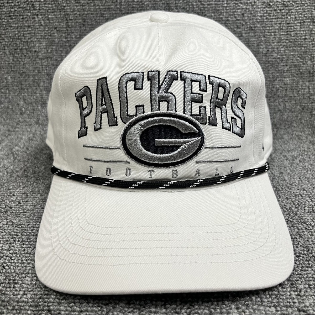 New '47 Green Bay Packers Hitch Rope Snapback Hat White Adjustable Cap