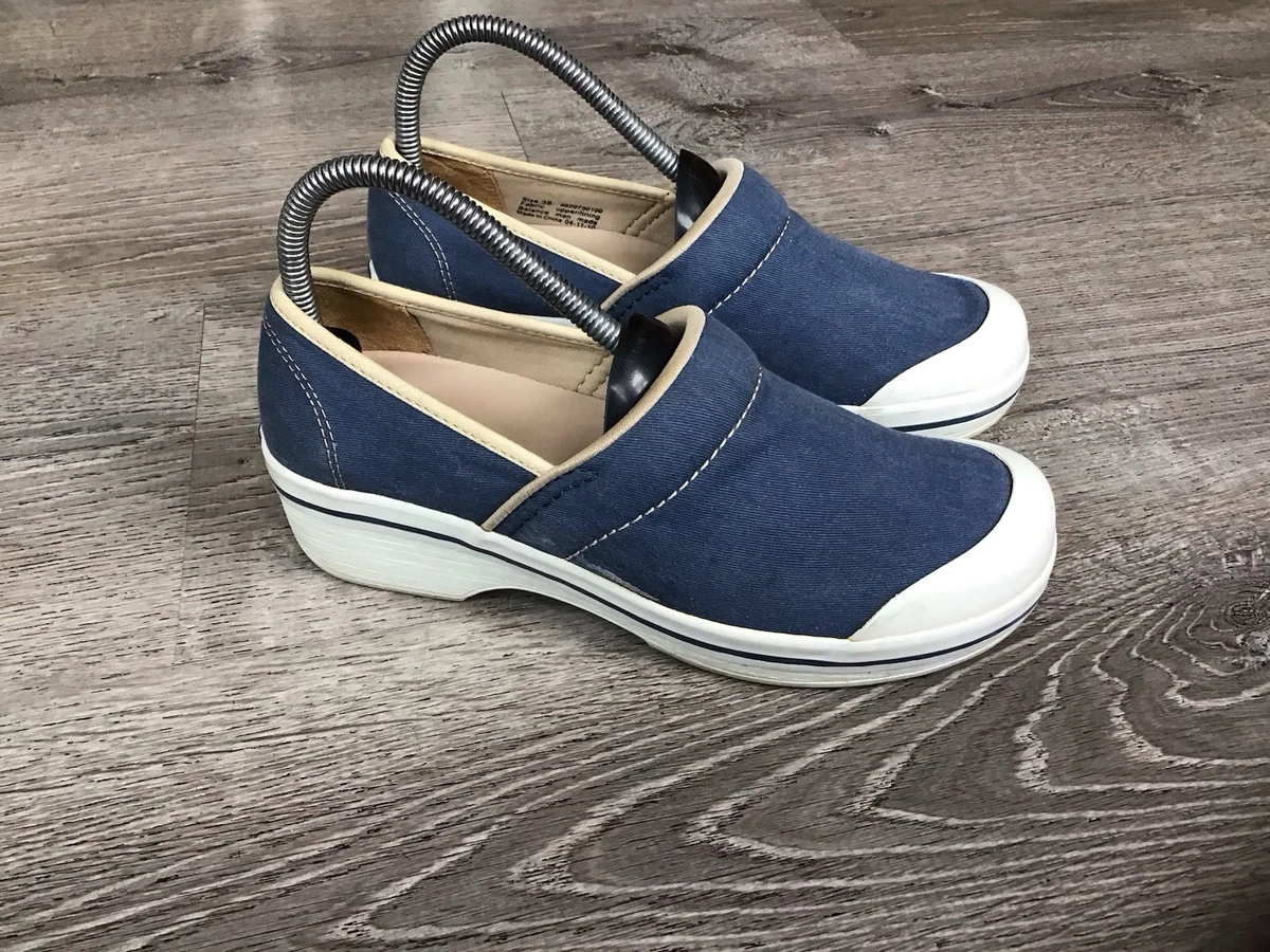Dansko Sabots Femme En Cuir Bleu-gris, Taille 38 EU (7,5-8 US) - Confort Prêt à Enfiler & Livraison Gratuite