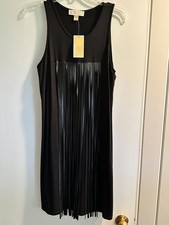 Black Michael Kors Fringe Dress - NWT