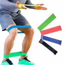 Resistance Bands TPE Yoga Pilates Fitness Strength Workout Exercise Set