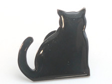 Black Cat Figure Lapel Pin