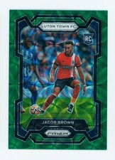 2023-24 Jacob Brown Panini Prizm Choice Green Luton Town Rookie Soccer Card 2/5