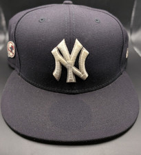 New Era 59Fifty Mens 7 3/4 Blue W/ Yankees Pin