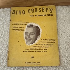 Bing Crosby Pick of Popular Songs Sheet Music Folio published by Mayfair Music