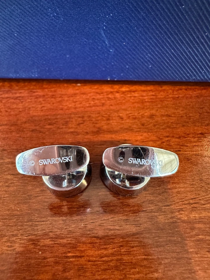 Gemelos SWAROVSKI amatista púrpura cristal redondo Foto 2 de 3
