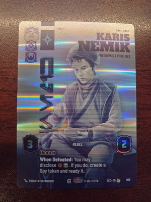 Star Wars Unlimited Secrets Of Power Foil Prestige R Karis Nemik 1105