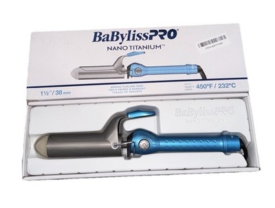 BaBylissPRO Nano Titanium 1.5  Curling Iron 38mm 450°F w Box Manual