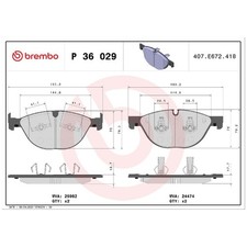 Satz Bremsbeläge Bremsklötze vorne für Jaguar F-Type X152 | 24351694