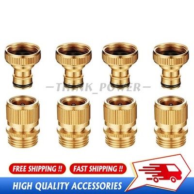 For US spec 3/4 inch brass garden hose quick connect female male fitting set