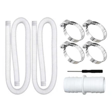 Practical Swimming Pool Pump Hose Accessory Set Including Clamps and Connector
