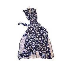 Michael Kors Floral Belted Collared Sleeveless Maxi Dress 2X