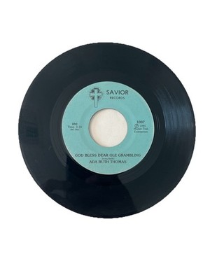Ada Ruth Thomas 7  45 Gospel Soul Savior Records God Bless Dear Ole Gambling