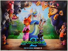 ZOOTROPOLIS 2 (2025) Original Cinema Quad Movie Poster (Disney) Shakira