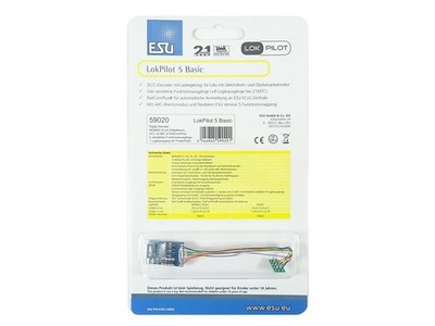ESU H0 Digital Decoder LokPilot Basic V5.0 DCC 8-pol Stecker NEM 652 59020 neu