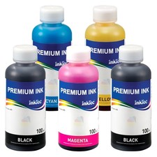 InkTec Tinte für PG-545 BK CL-546 XL C/M/Y - 5 x 100ml (500 ml.)
