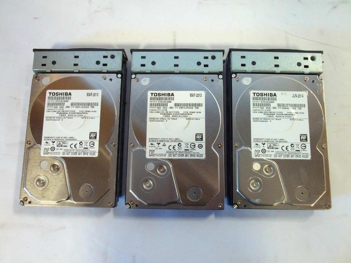 TOSHIBA 3.5インチHDD DT01ACA300 3TB SATA 2台セット #14479 3TB 