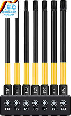 Torx Bit Set 100Mm Lang 1/4'' Magnetische Torx Schraubendreher Bit Set Länge T10-