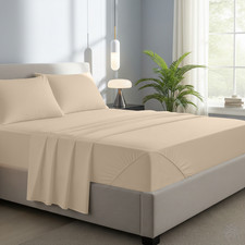 100% Egyptian Cotton Fitted Sheet 40CM Extra Deep 400 Thread Count | All Sizes