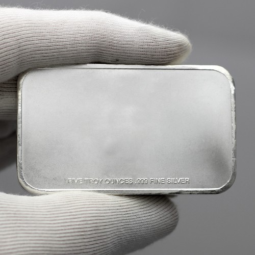 5 Ounce American Flag .999 Silver Bar Enameled in Flag Gift Box by SilverTowne - Picture 5 of 8
