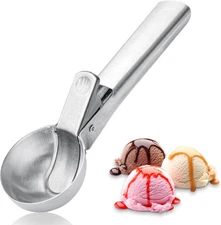 Heavy Duty Metal Ice Cream Scoop - Dishwasher Safe Ice Cream Scooper, Commercial