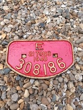E 21 Tons  Coach Plate Worksplate Carriage Builders Railway 308186 - 1948