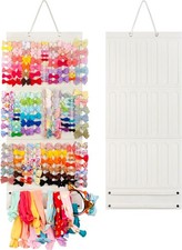 Bow Holder Organizer for Girls - Hanging Hair Accessories Storage beige
