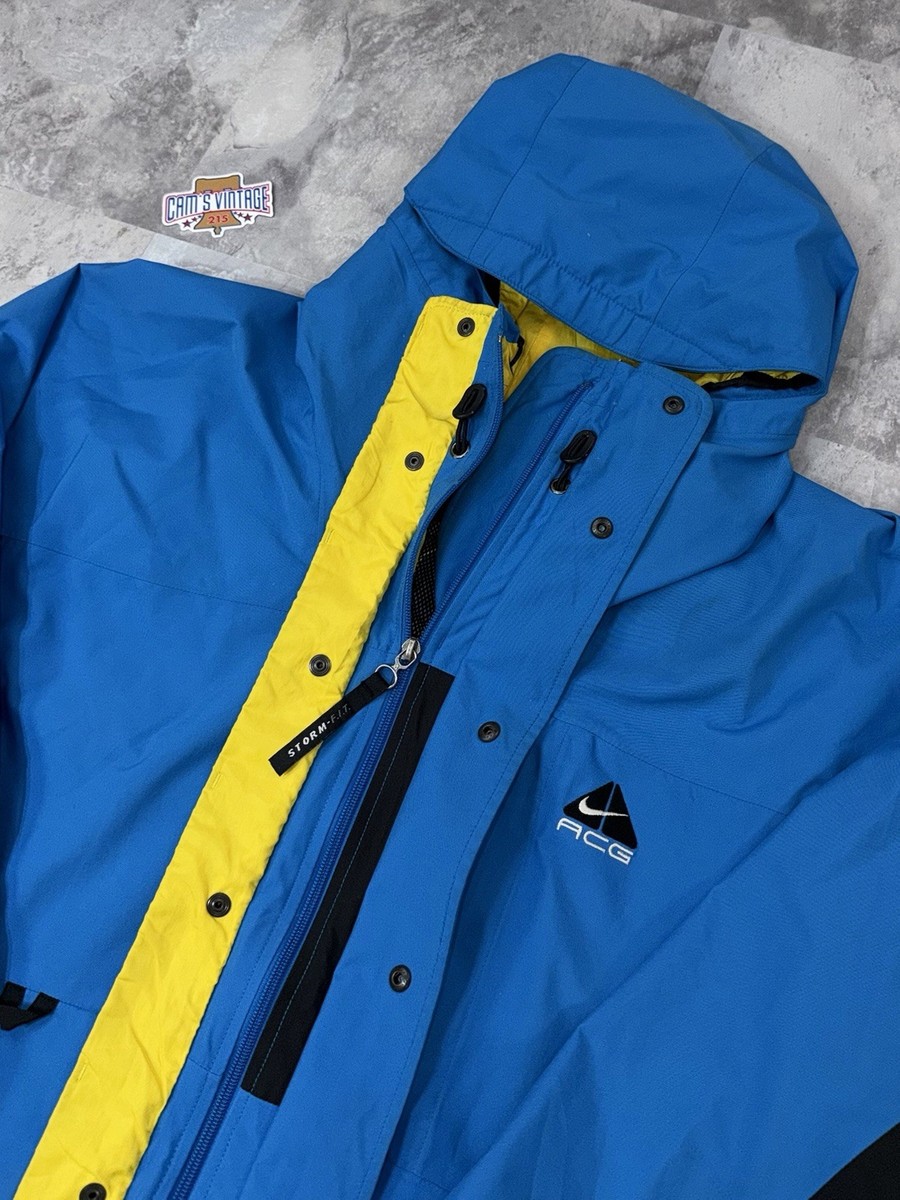 VINTAGE 1997 NIKE ACG BLUE STORM FIT HOODED WINDBREAKER JACKET 90s