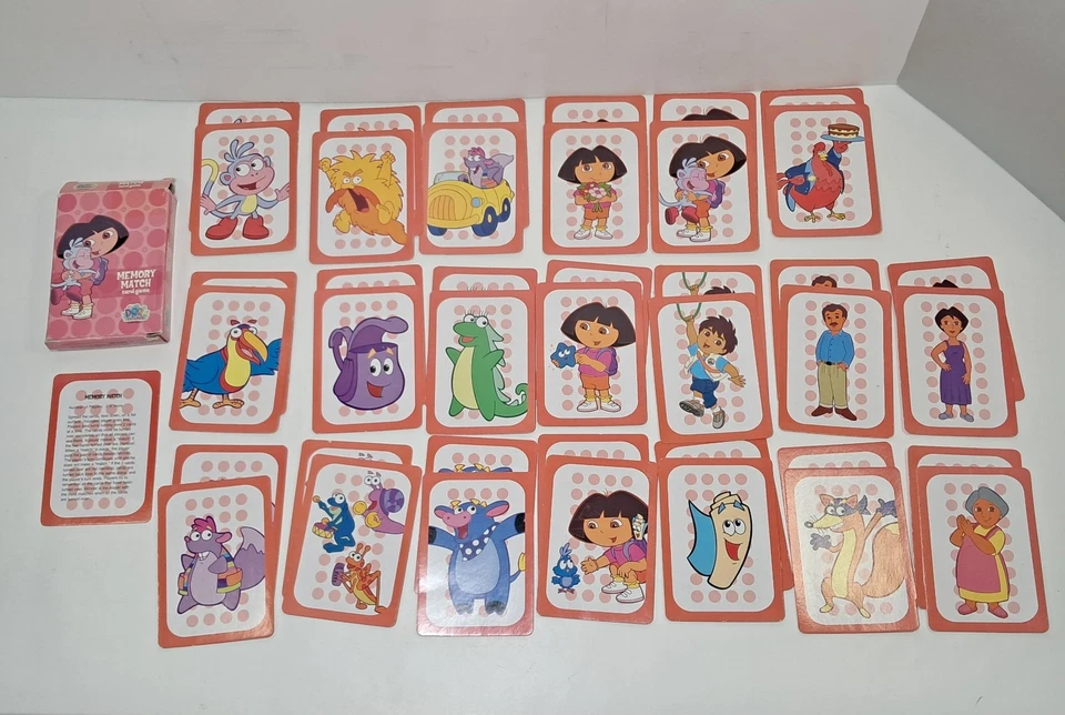 Dora The Explorer Memory Match Card Game, COMPLETE! 2006 Cardinal Deck Vintage  - Image 2 of 4